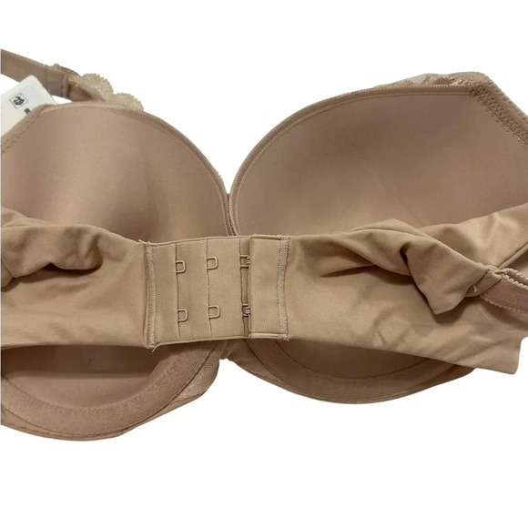 Chantelle Rose Light Pink Lace Front Underwire Plunge Bra Size 32DDD NWT - Picture 2 of 10